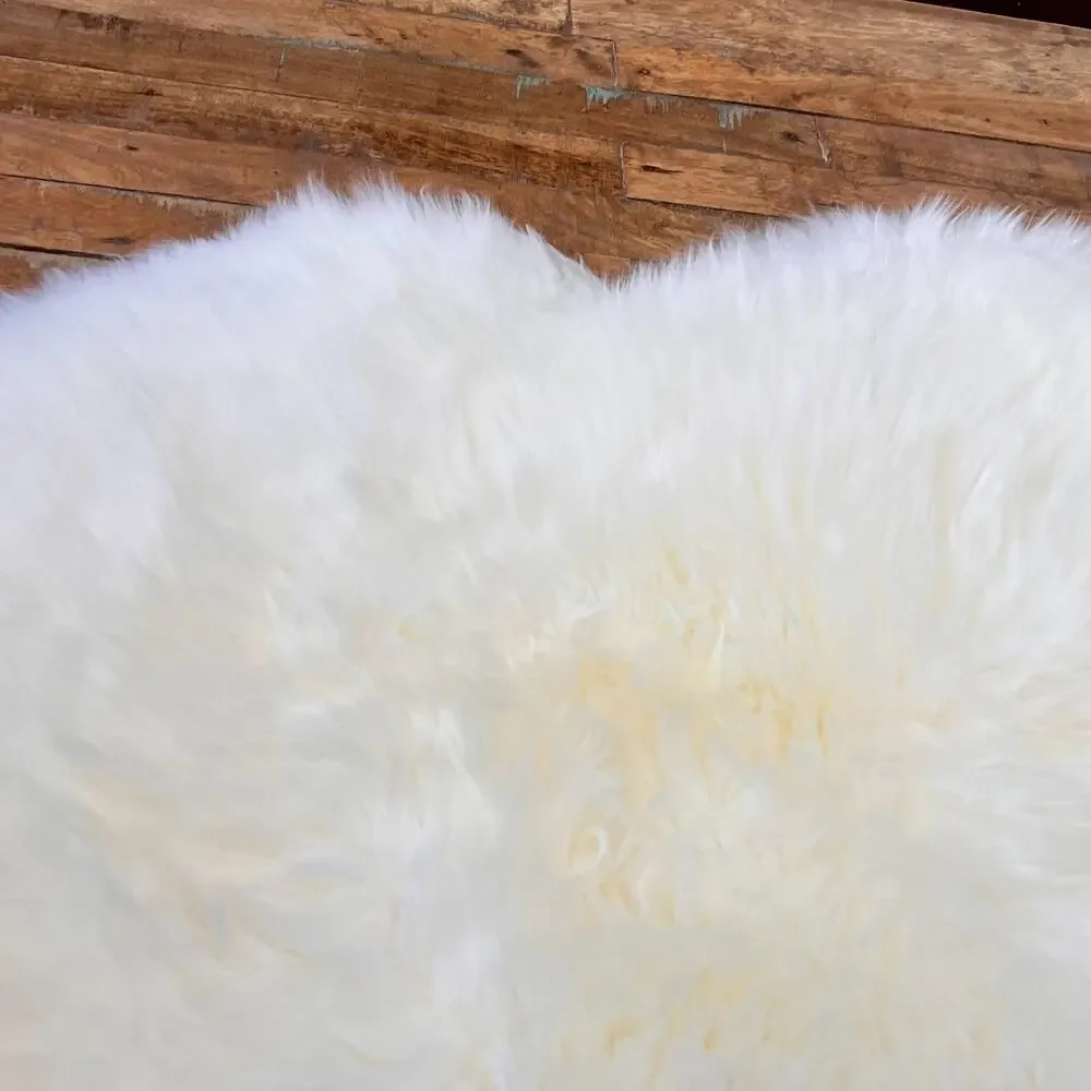 Ikea Genuine Sheepskin Throw Rug White 16